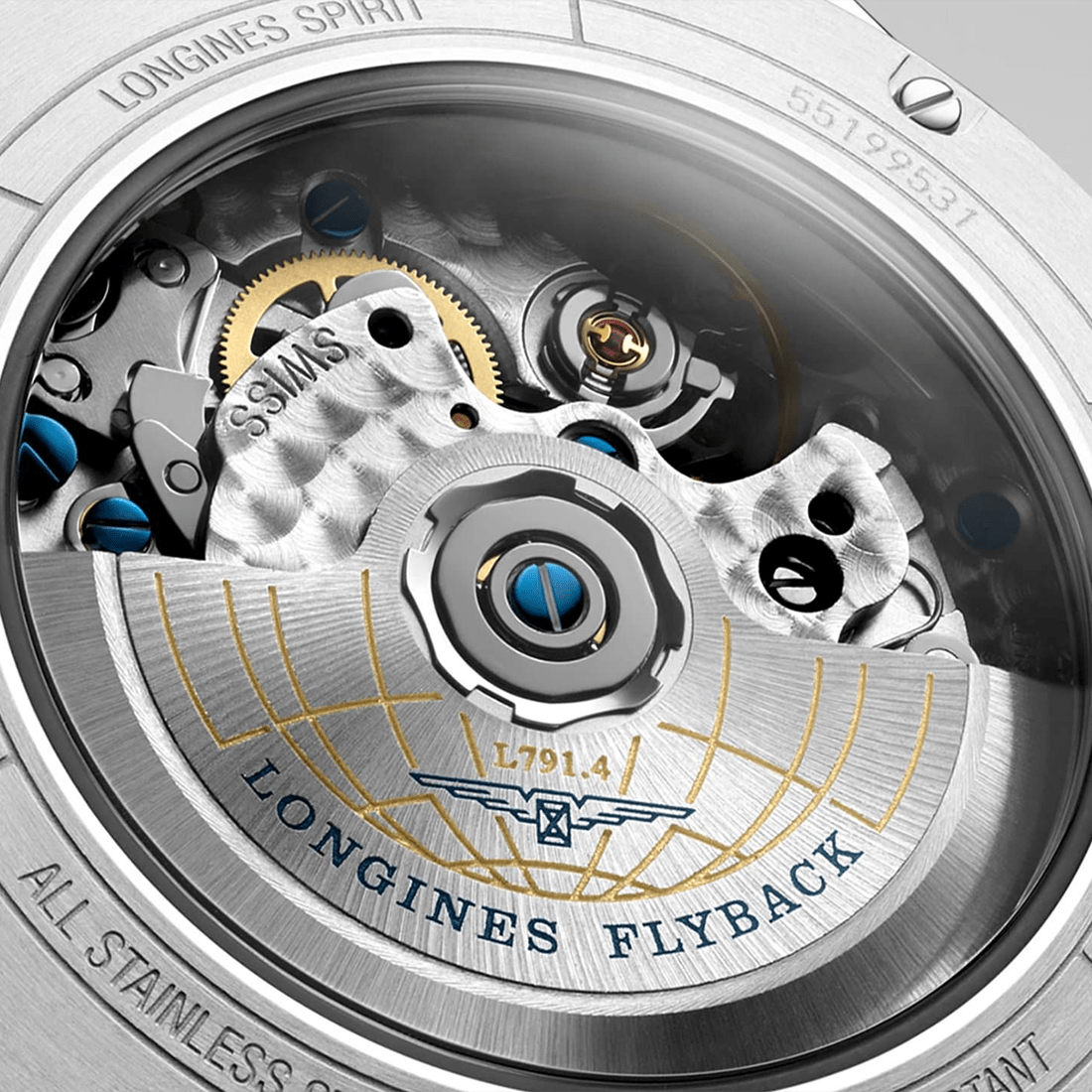 Longines Spirit Flyback 42 mm, Stainless Steel Automatic Watch, L3.821.4.93.6-5