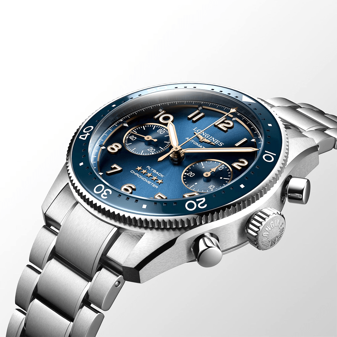 Longines Spirit Flyback 42 mm, Stainless Steel Automatic Watch, L3.821.4.93.6-3