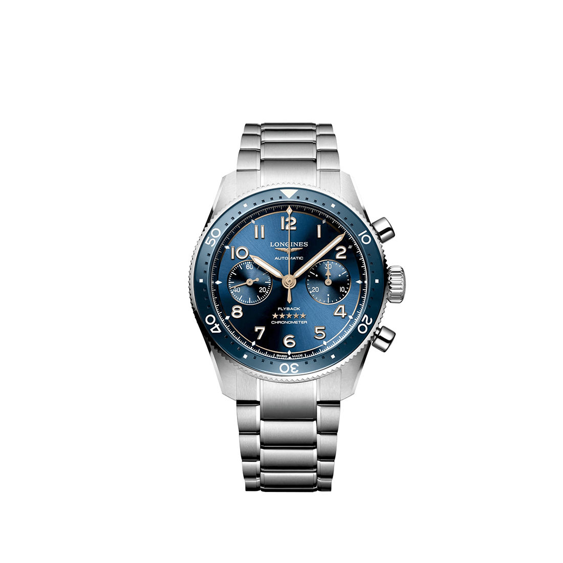 Longines Spirit Flyback 42 mm, Stainless Steel Automatic Watch, L3.821.4.93.6-0