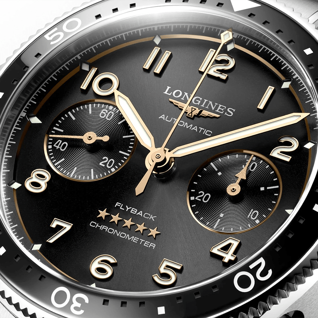 Longines Spirit Flyback Chronograph 42 mm, Black Dial Automatic Watch, L3.821.4.53.6-5