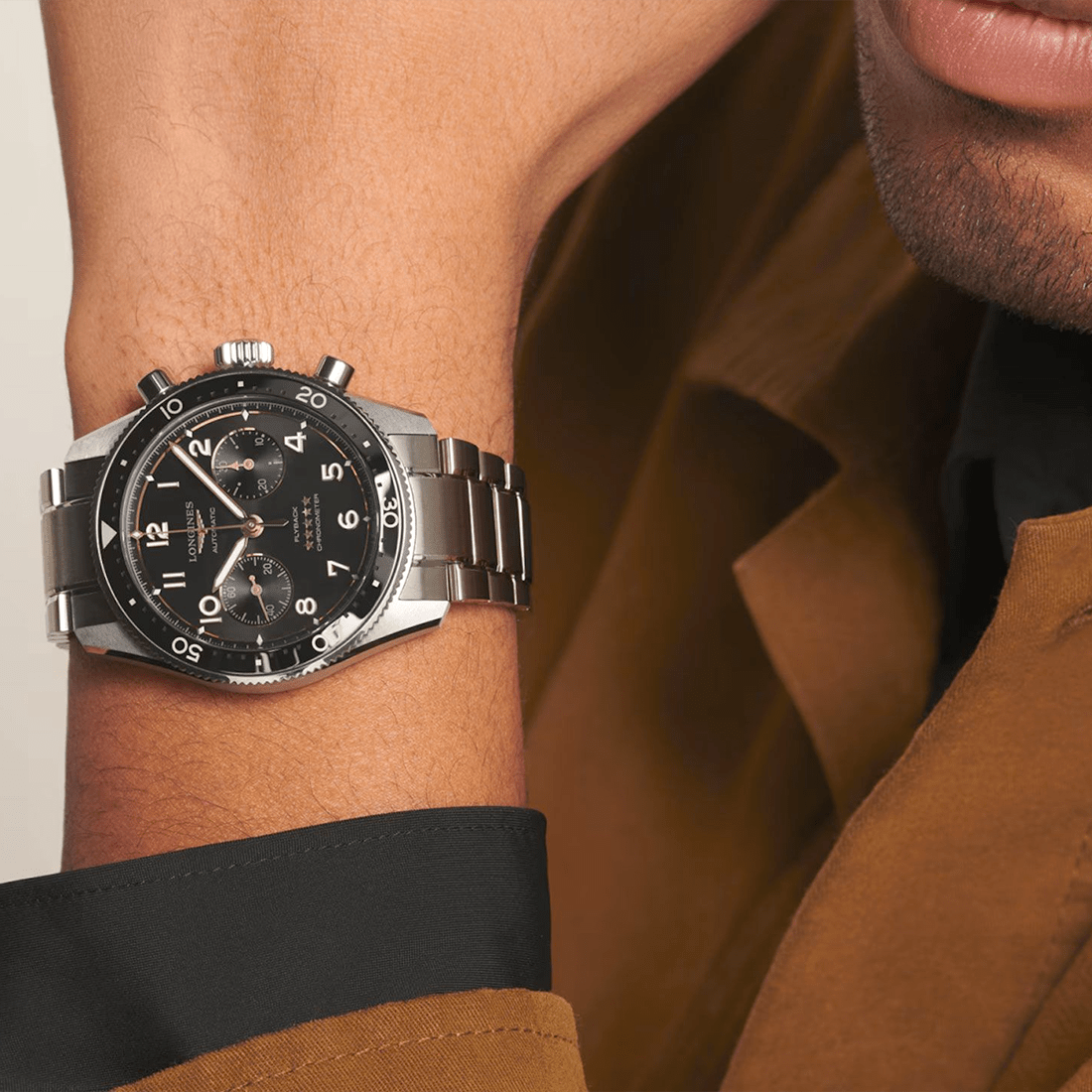 Longines Spirit Flyback Chronograph 42 mm, Black Dial Automatic Watch, L3.821.4.53.6-8