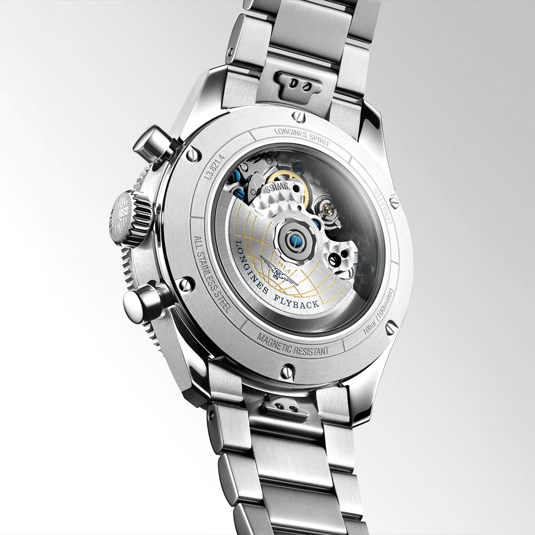 Longines Spirit Flyback Chronograph 42 mm, Black Dial Automatic Watch, L3.821.4.53.6-3