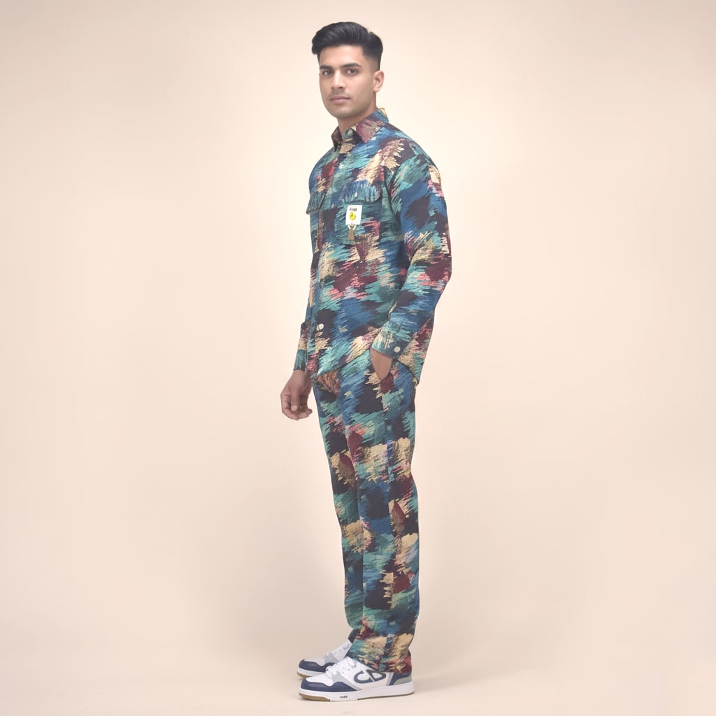 Amiri Printed Premium Men's  Shirt & Pant Combo-2