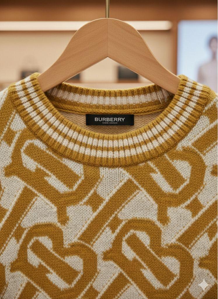 Burberry Yellow Premium Quality Pullover-3