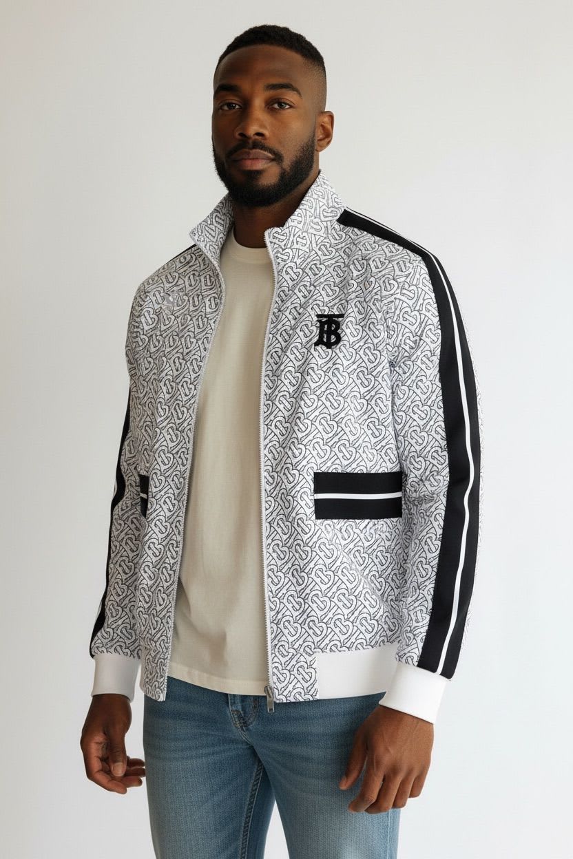 Burberry White Vintage Hooded Wind Cheater jacket-1