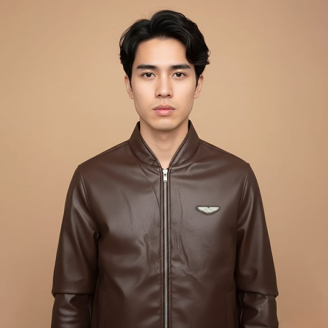 Hacket Brown Premium Quality Zipper-0