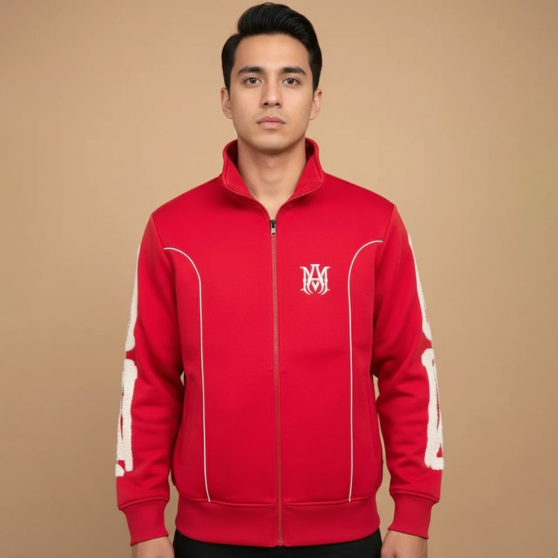 Amiri Embroidered logo Red Premium Quality Zipper-0