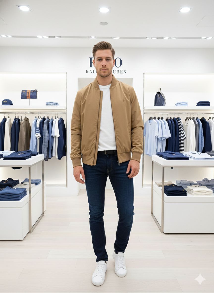 Ralph Lauren Brown Premium Quality Cotton Blend Jacket-2