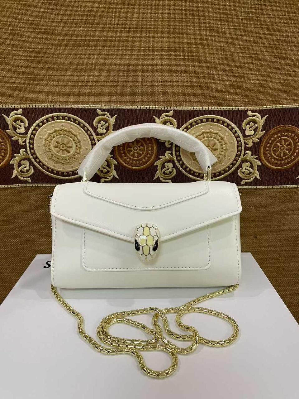 Bvlgari Serpenti Forever Top White Shoulder Bag-0