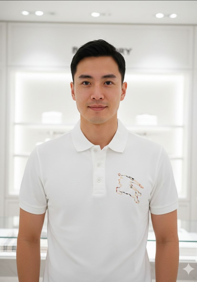 Burberry White Premium Exclusive Polo T-shirt-2