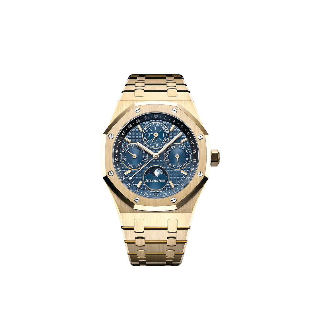 Audemars Piguet Royal Oak Perpetual Calendar Blue Dial Mens Watch 26574BA.OO.1220BA.01-0