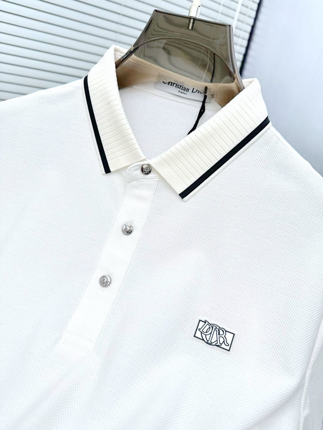 Dior White Premium Quality Polo T-Shirt-1