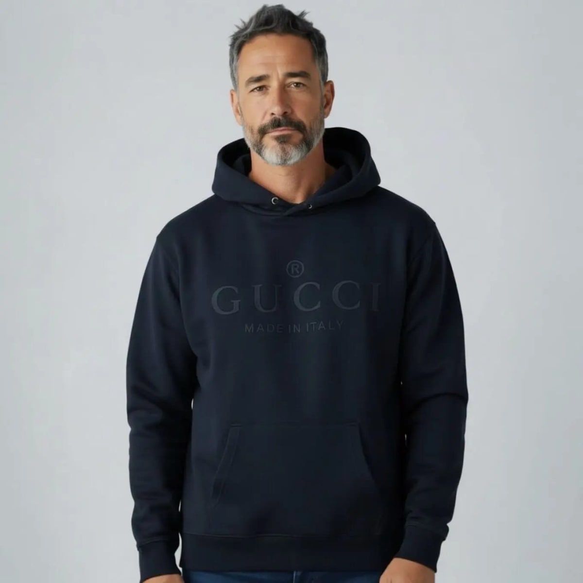 Gucci Black Embroidery Logo Premium Quality Hoodie-1