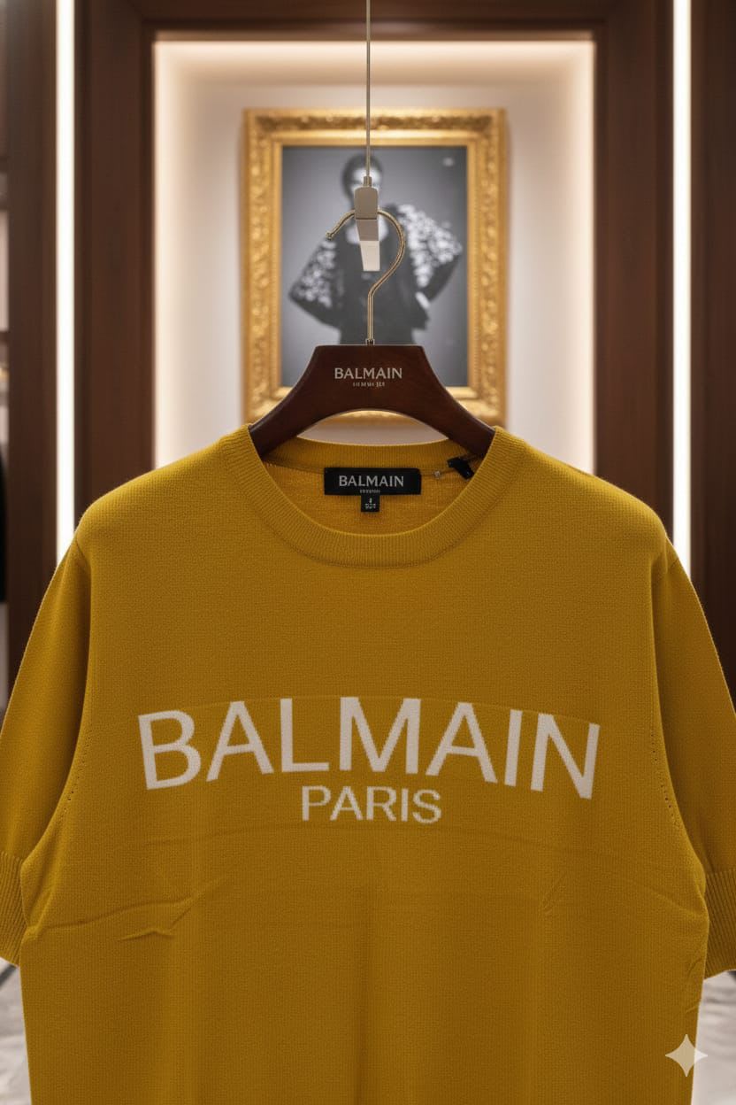 Balmain Yellow Premium Quality Pullover-3