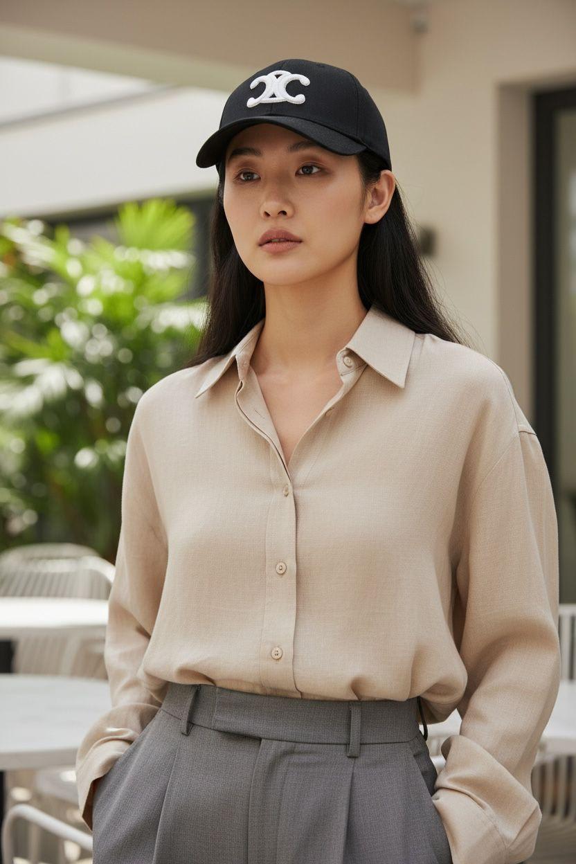 Celine Monogram Black Premium Edition Cashmere Caps-0