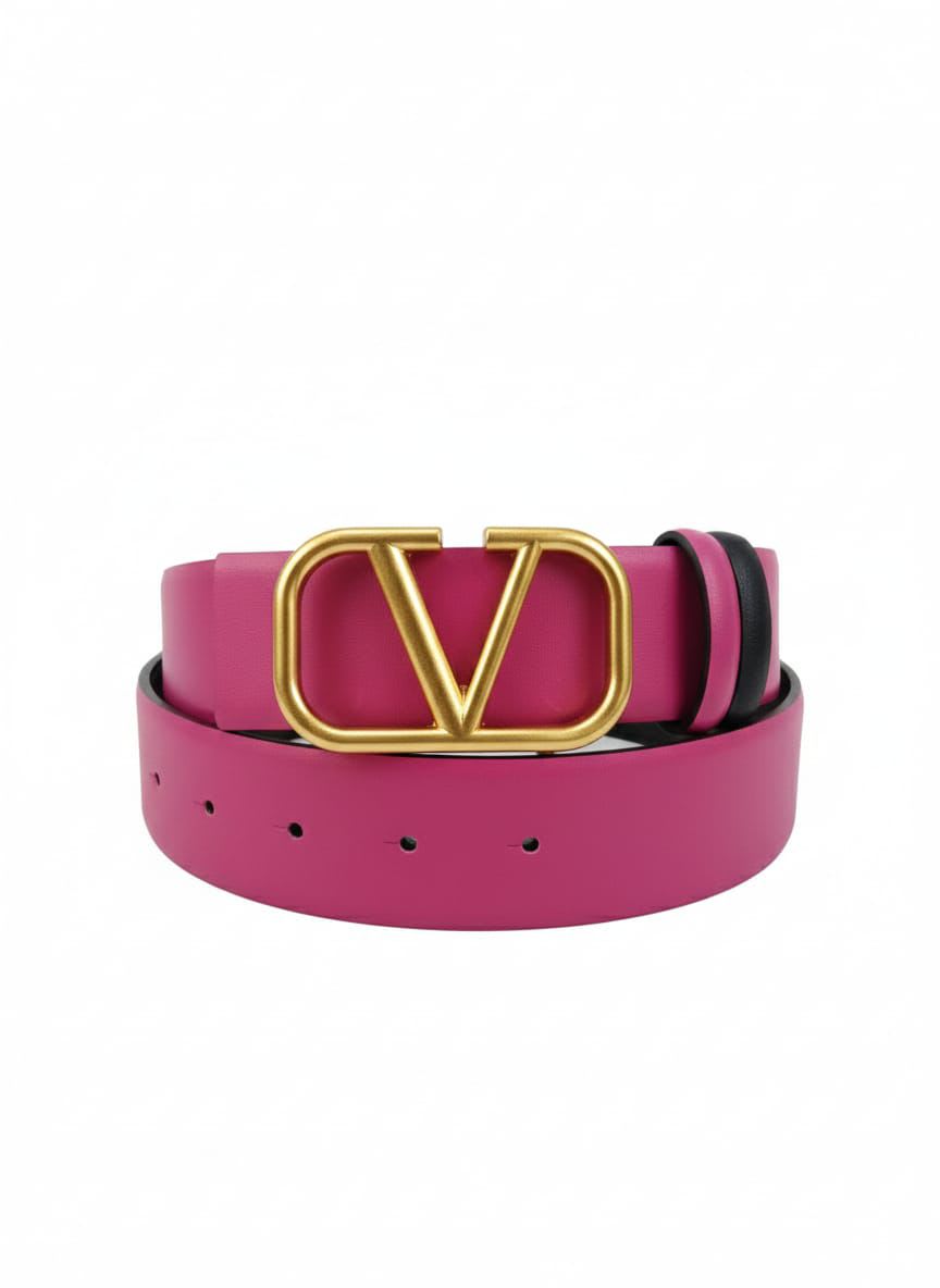 Valentino Pink & Golden Premium Quality Loco Belt-0