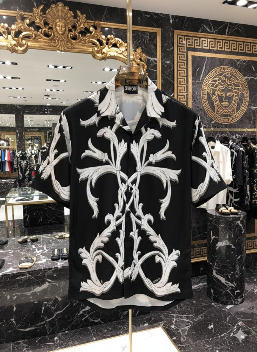 Versace Black & White Premium Shirt-1