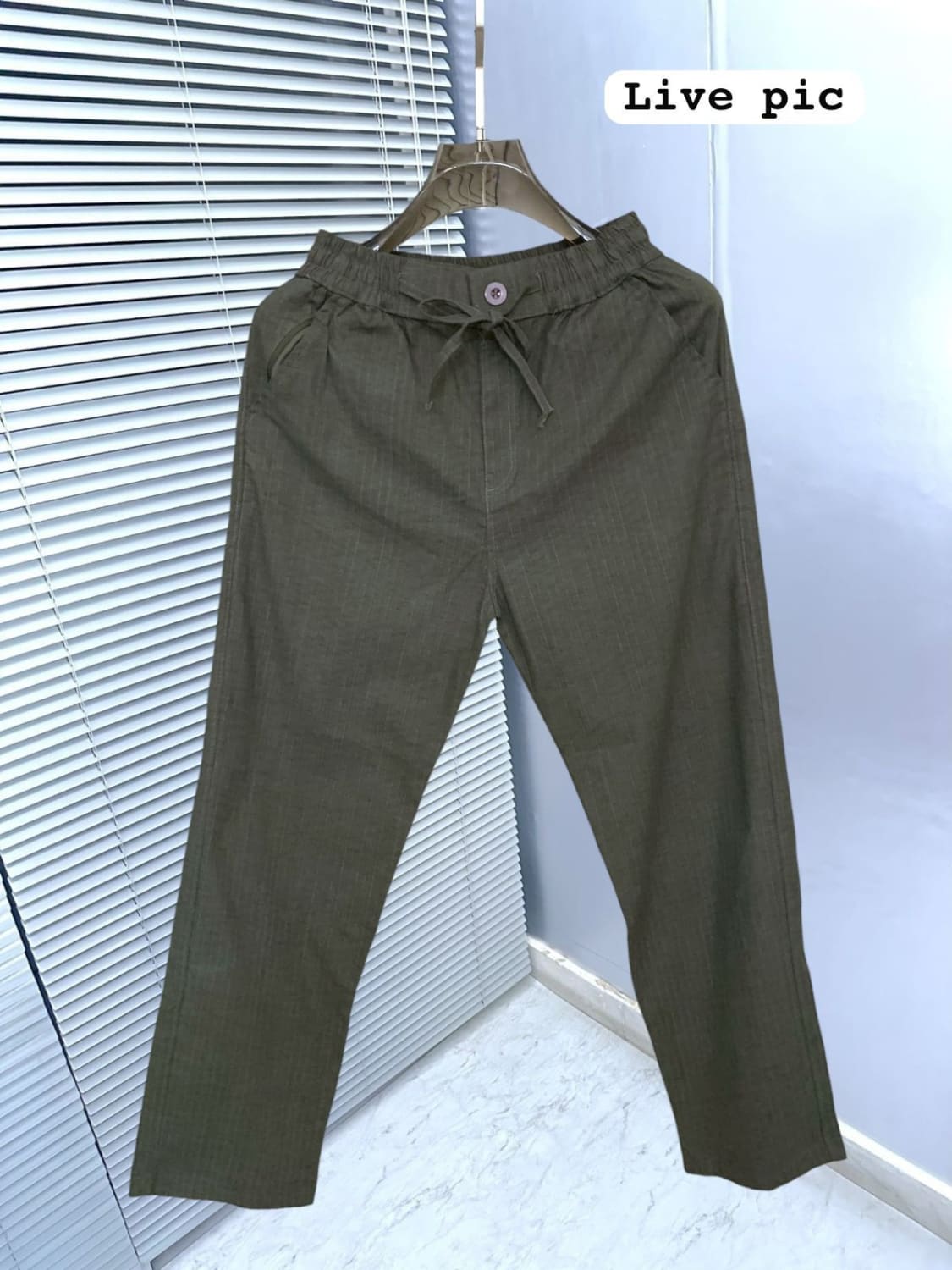 Zara Green Premium Linen Heavy Quality Lower-4