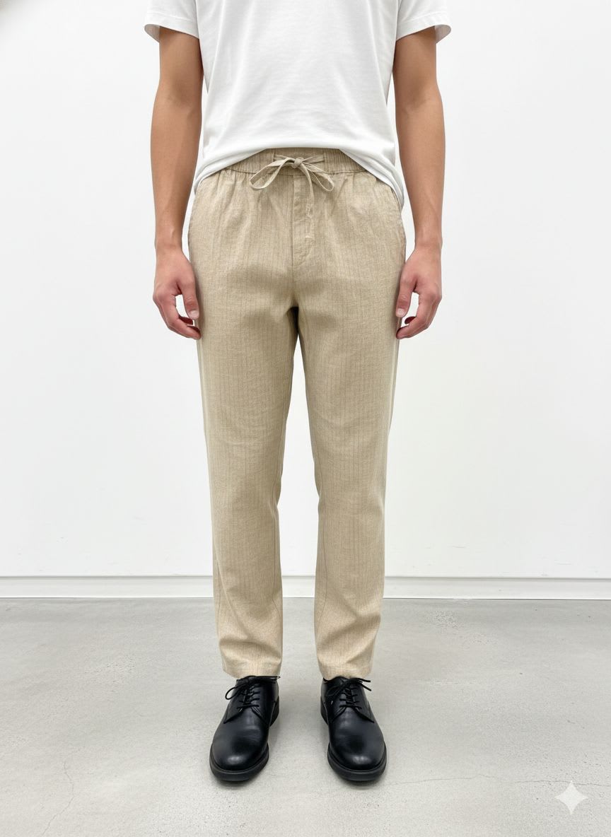 Zara Cream Premium Linen Heavy Quality Lower-0