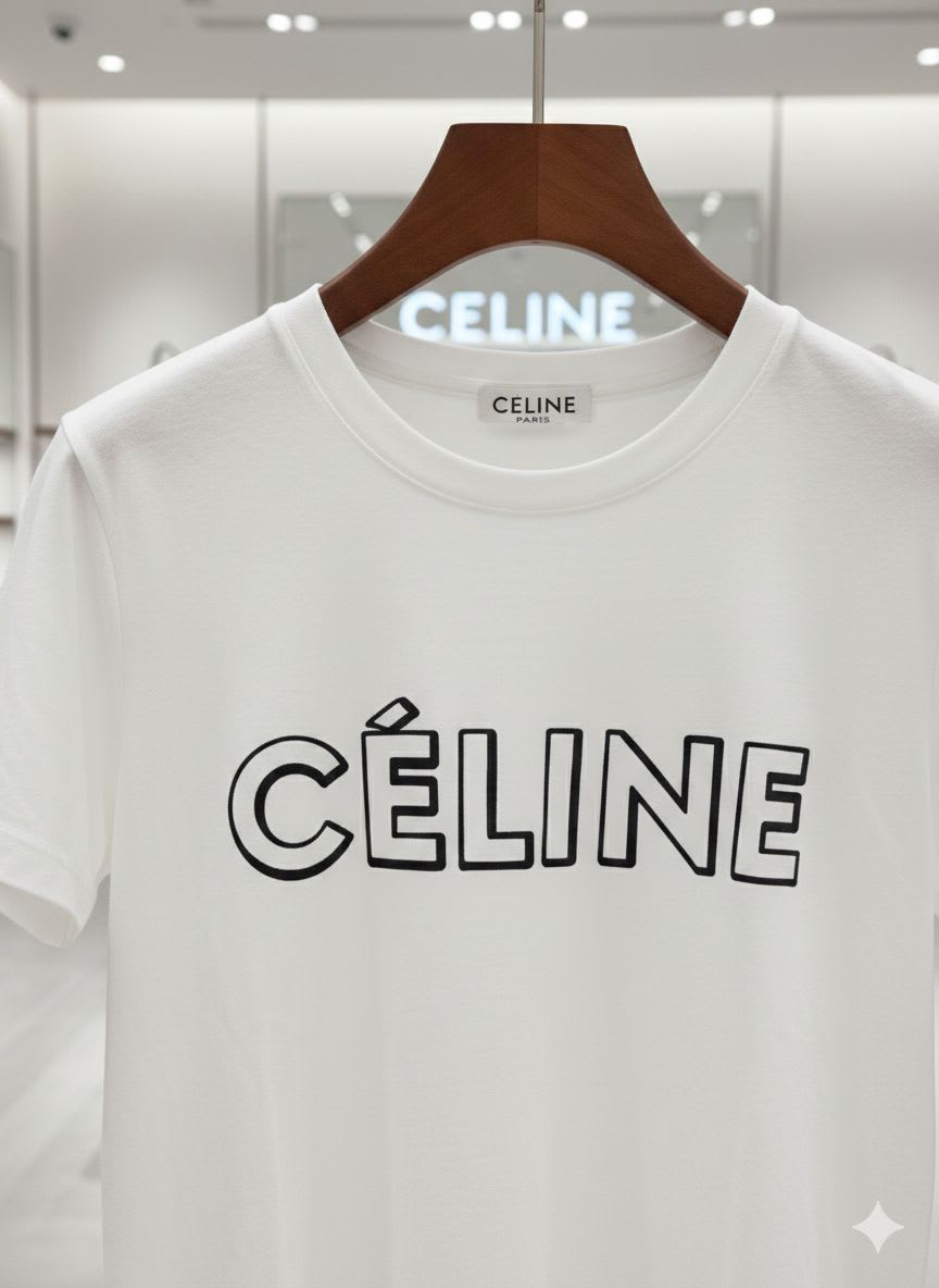 Celine White Premium Quality Women T-shirt-3