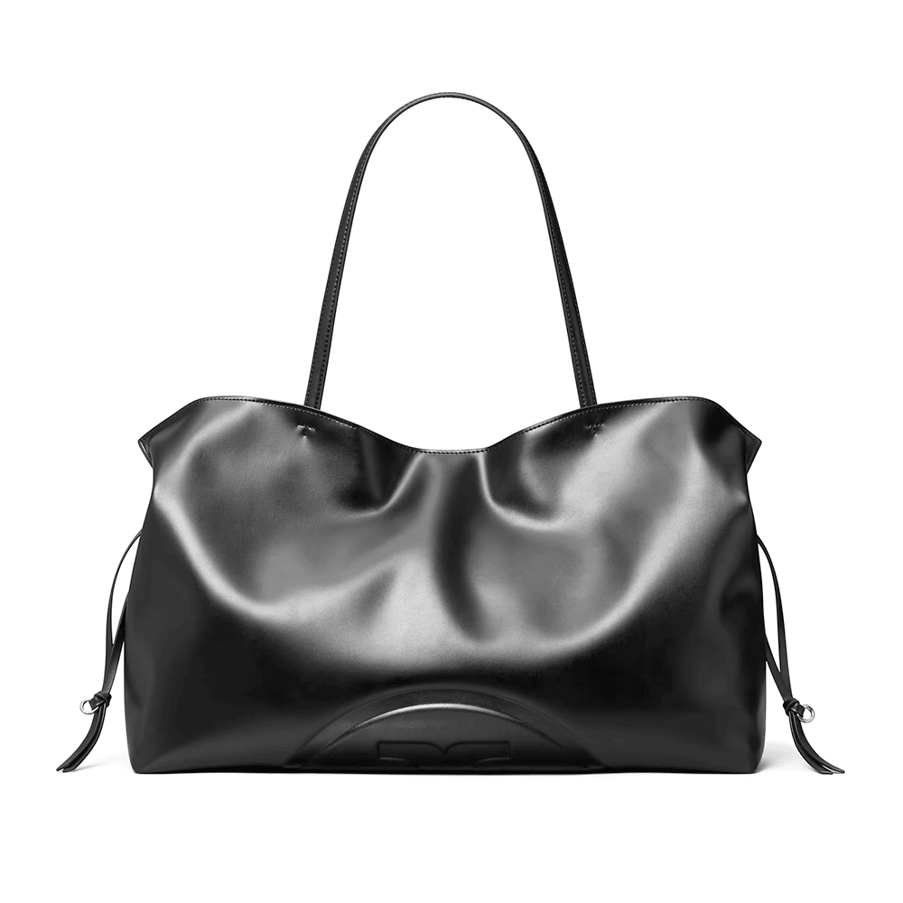 Tory Burch Ella natuura Leatherite Black Hobo Bag-0