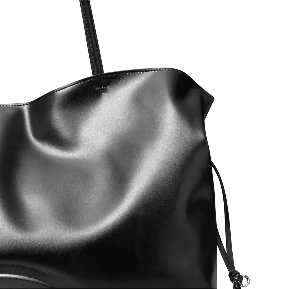 Tory Burch Ella natuura Leatherite Black Hobo Bag-2