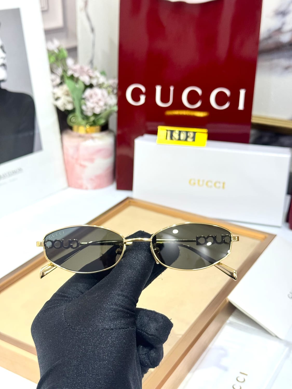 Gucci Black Women's Sunglasses-2