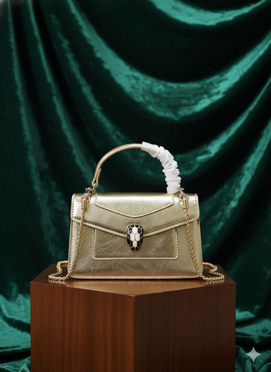 Bvlgari Serpenti Forever Top Golden Shoulder Bag-0