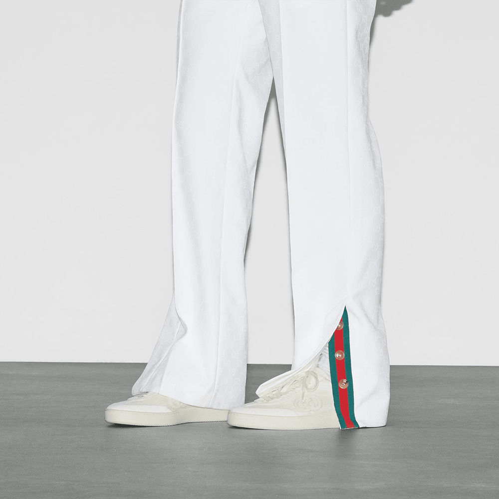 Gucci White Screener GG Sneakers-5