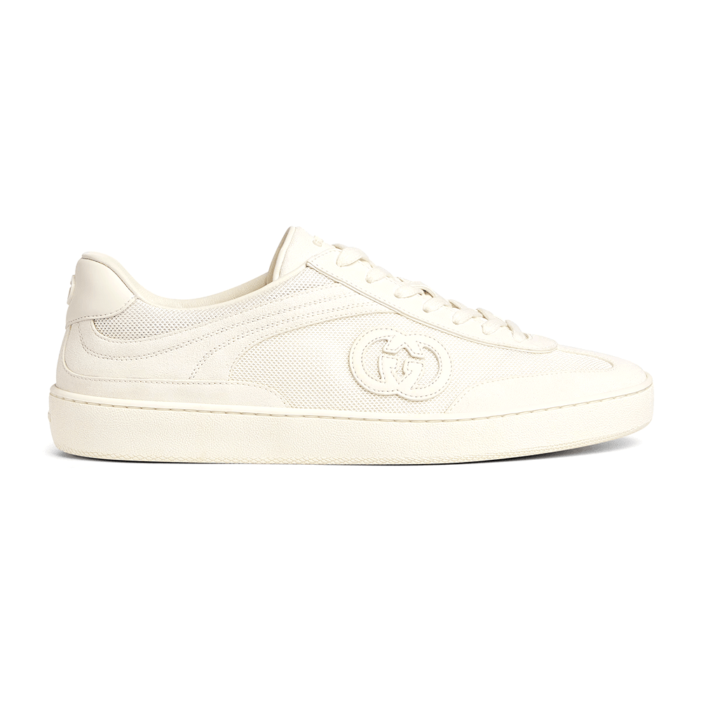 Gucci White Screener GG Sneakers-0