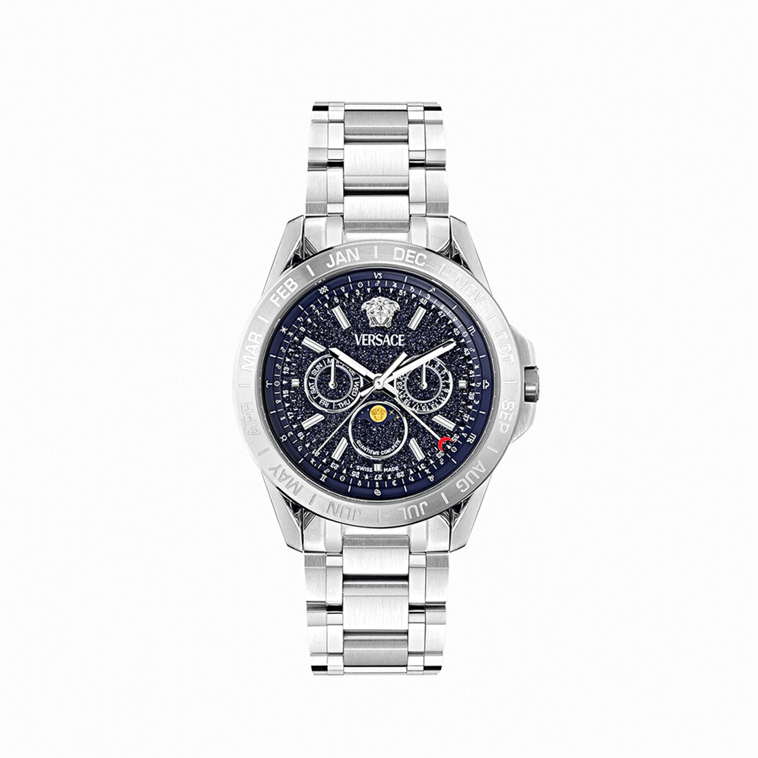 Versace V-Galaxy Moonphase Mens Watch OMR 735 VE0K00125-0