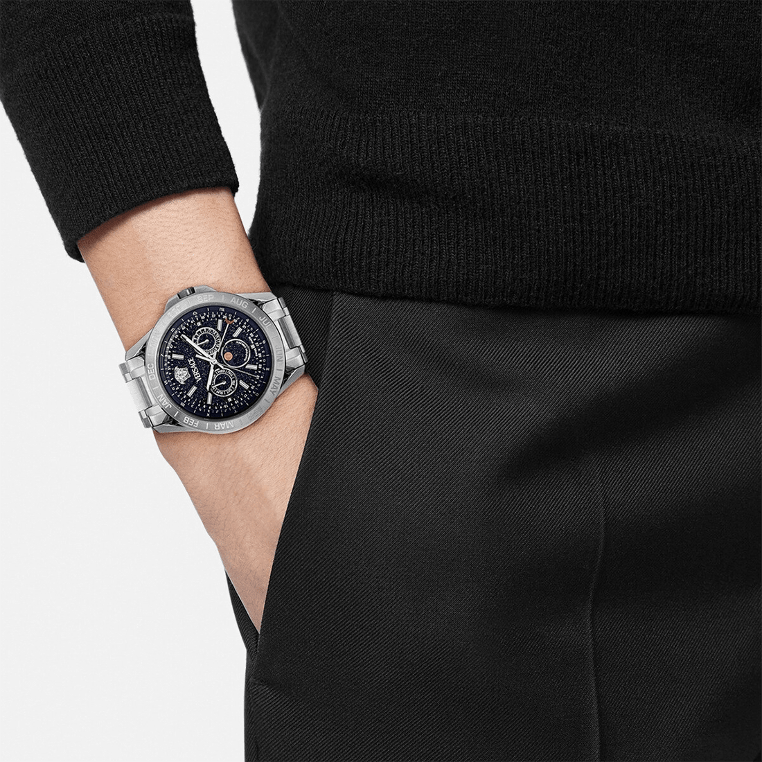 Versace V-Galaxy Moonphase Mens Watch OMR 735 VE0K00125-3