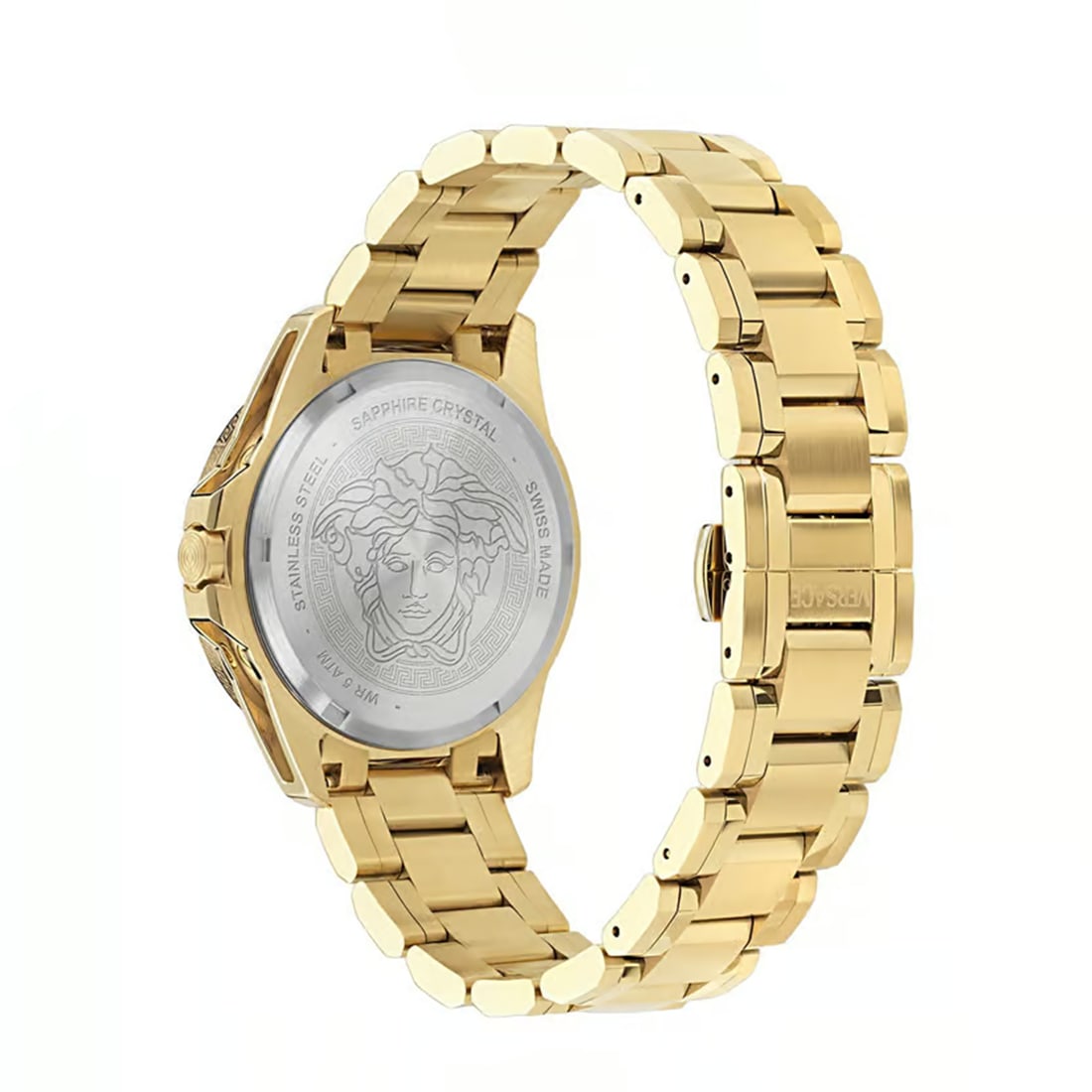 Versace Black Round Dial Analog Multifunction Chrono Moonphase Men Watch - VE0K00425-1