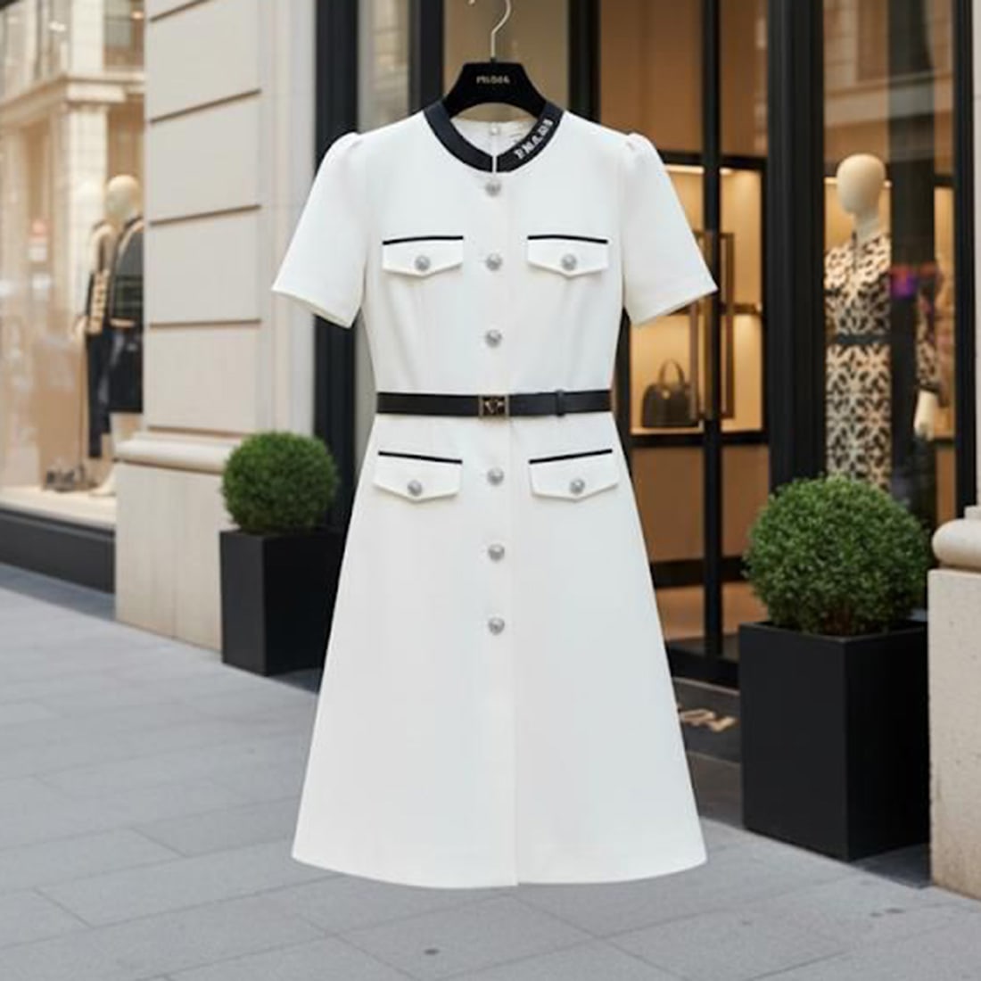 Prada White Premium Quality Dress-2