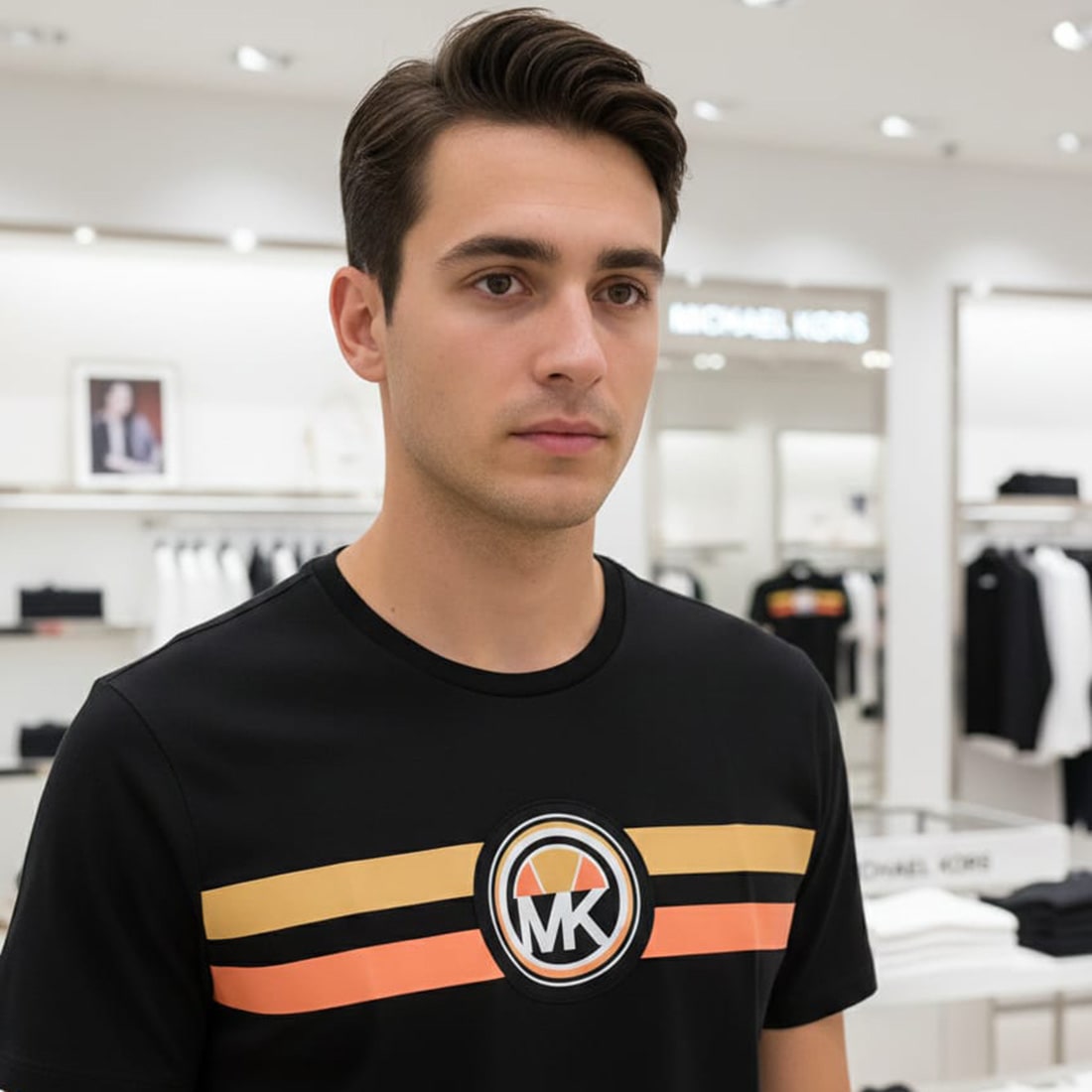 Michael Kors Black Premium Round Neck T-shirt-1