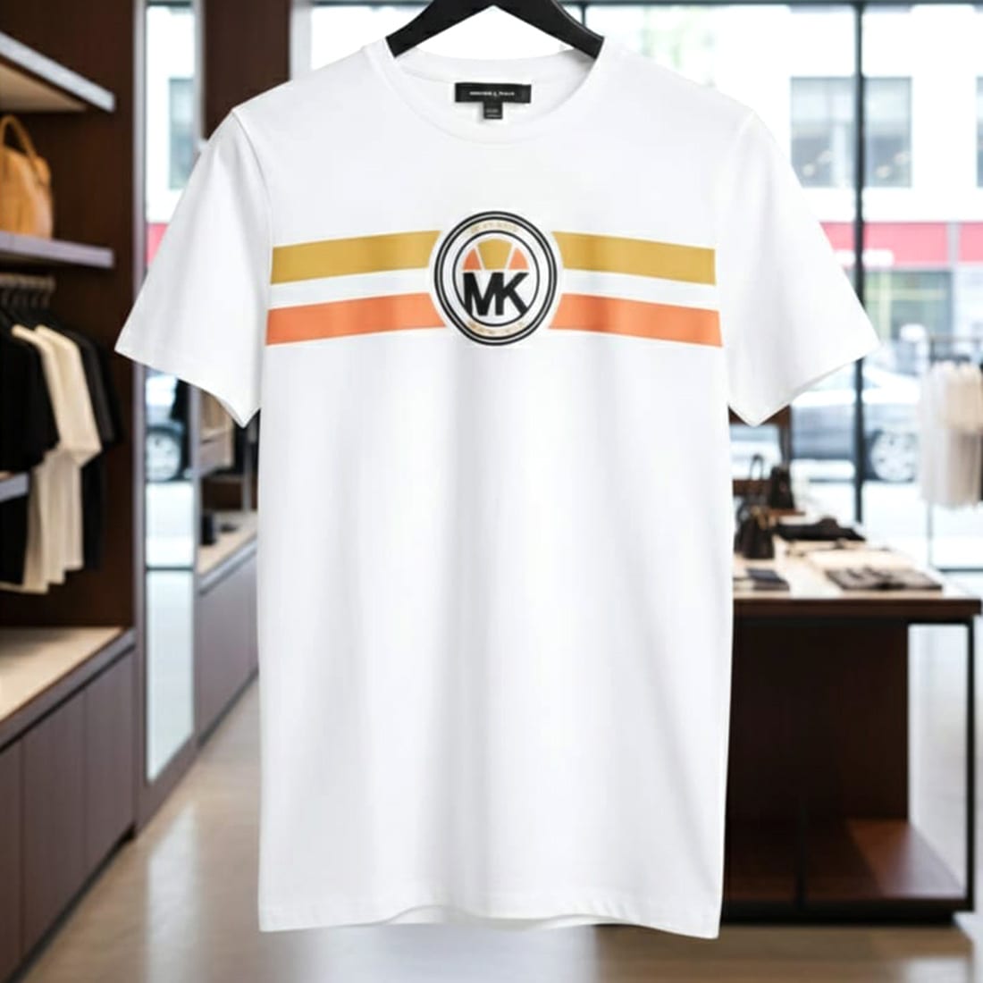 Michael Kors White Premium Round Neck T-shirt-2