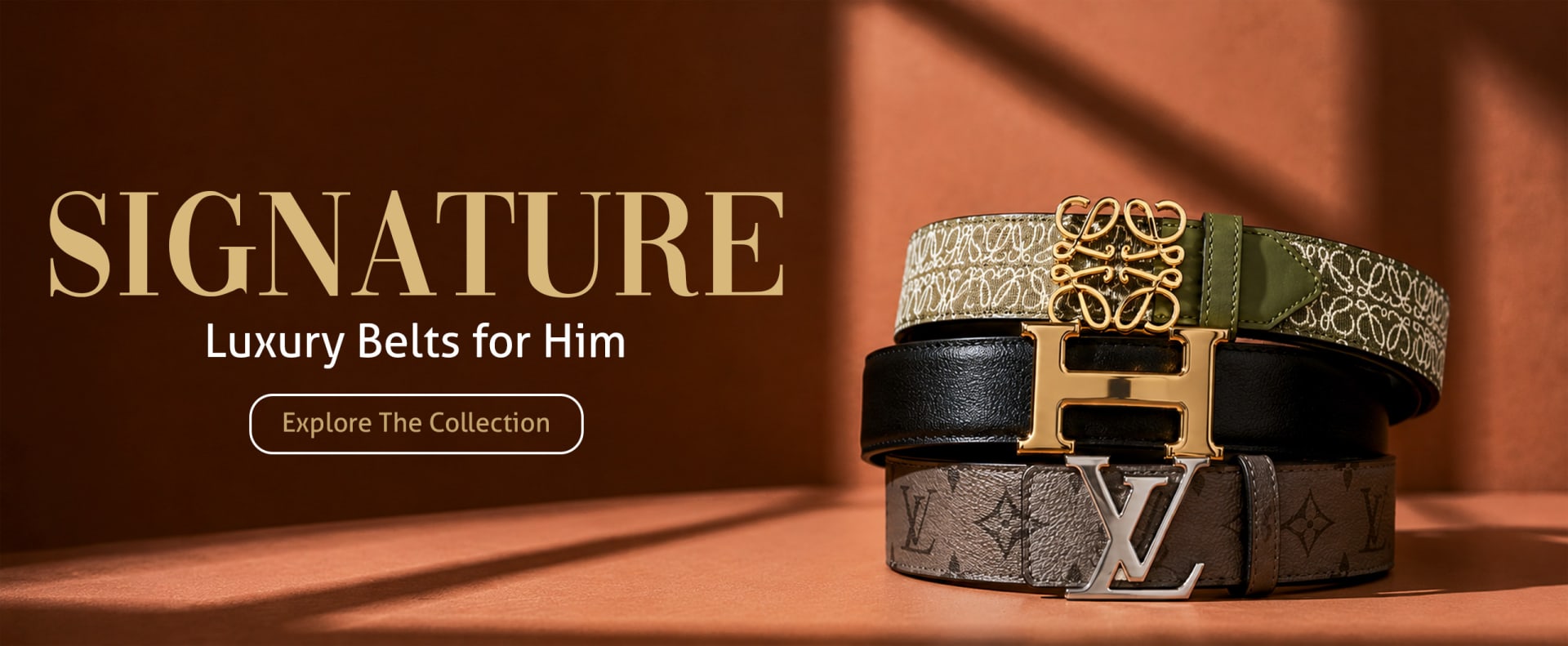 Men's Belt collection banner