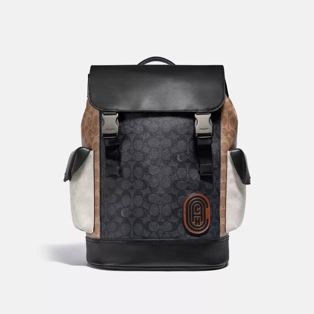 buy Coach Rivington Backpack In Colorblock Signature Canvas