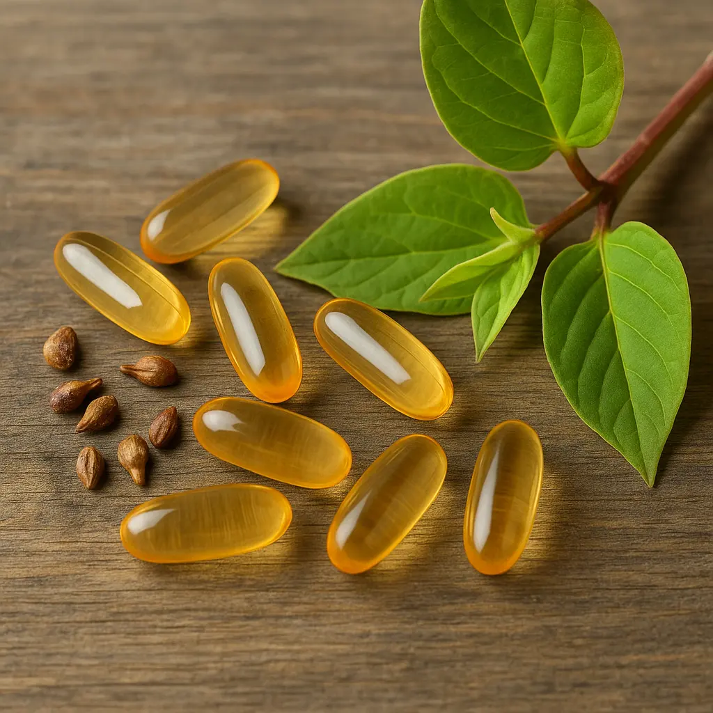 Resveratrol, cápsulas e sementes de uva