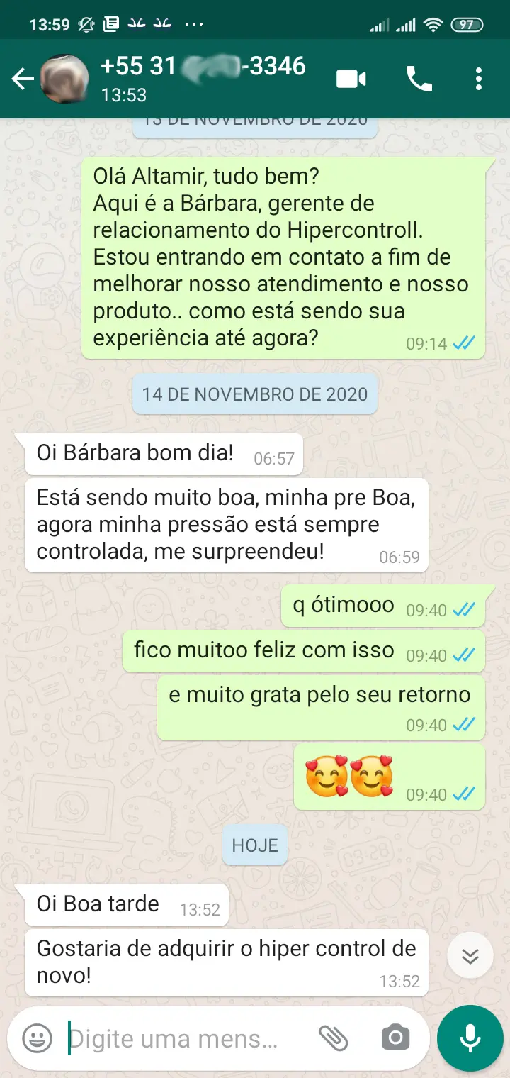 Depoimento real cliente Altamir Hipercontroll pressão arterial controlada Ipatinga MG WhatsApp
