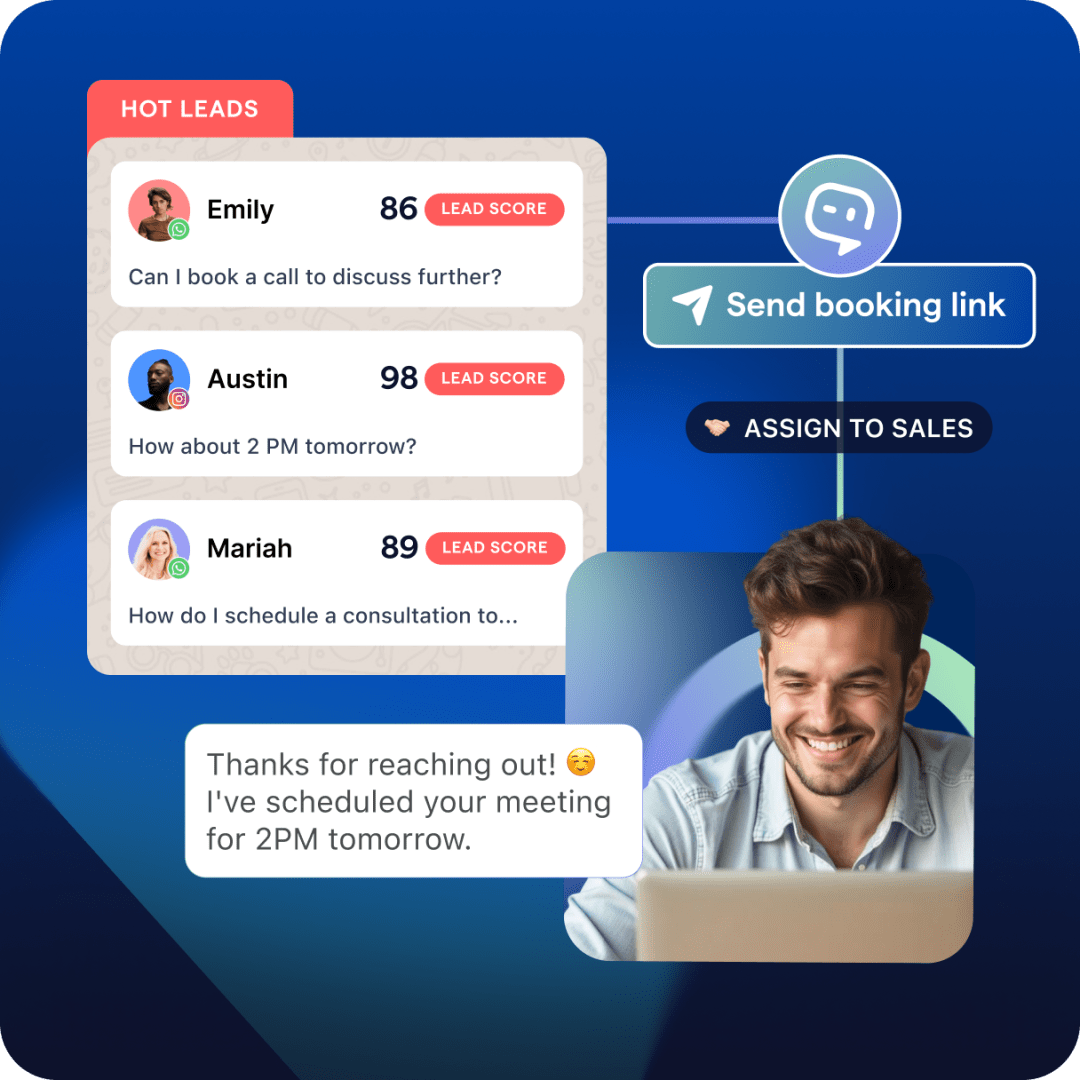 Automatically screening prospects based on intent and book meetings