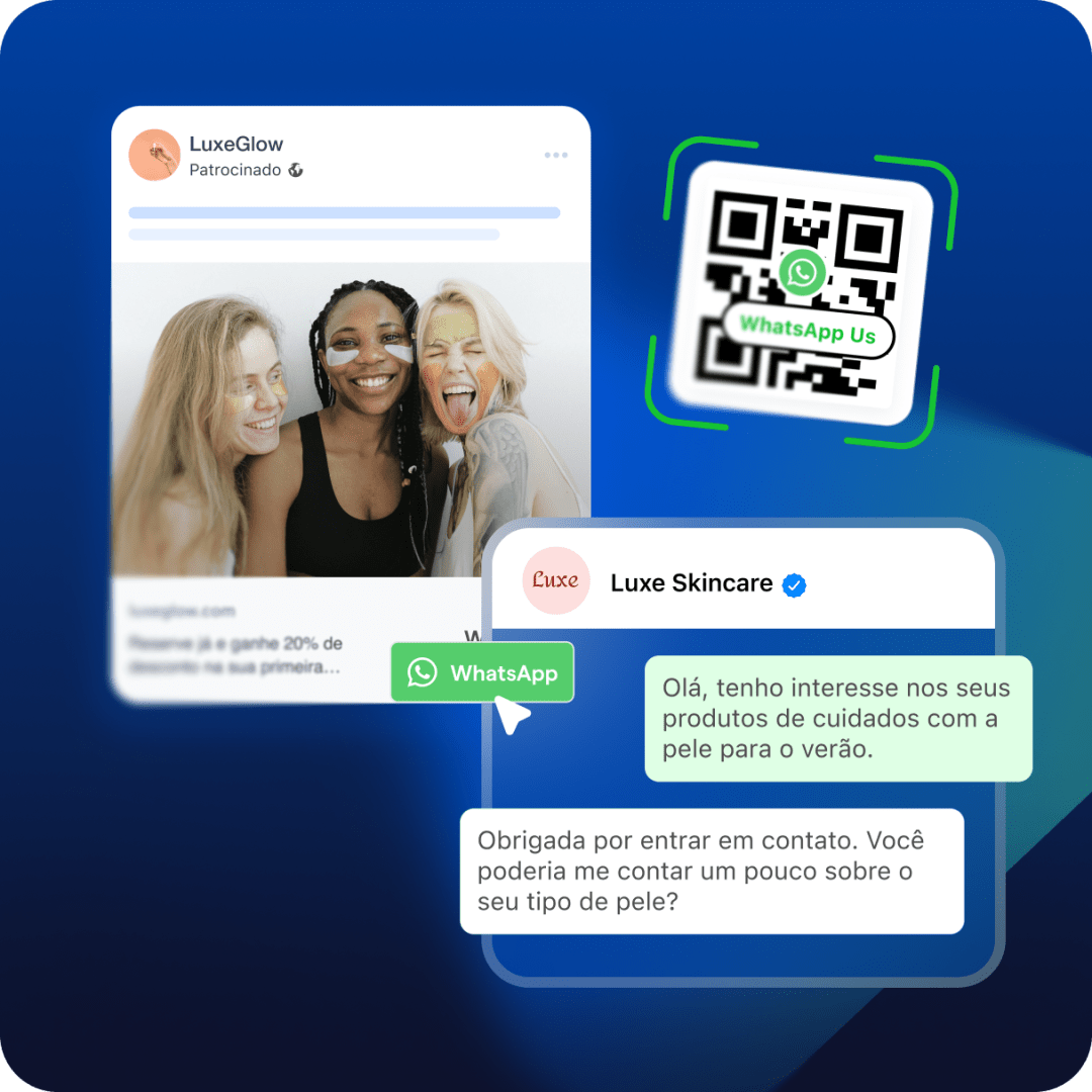 Converting inquiries from Click-to-Chat ads and QR codes