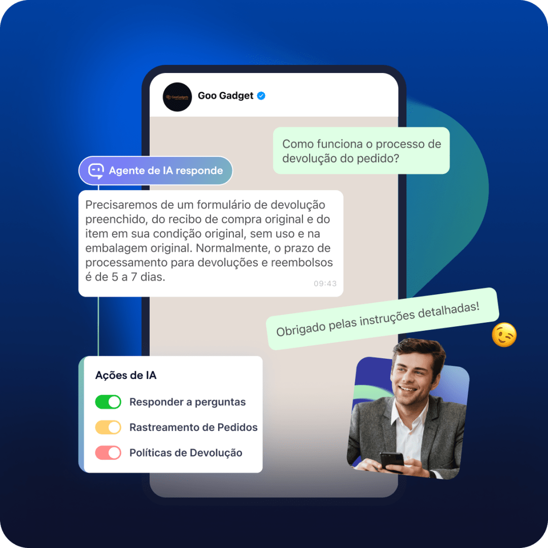AI assistant to resolve support issues instantly handling order tracking, return policies, and FAQs