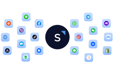 SleekFlow integrations with WhatsApp, Facebook, Instagram, Telegram, and more