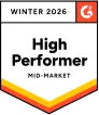 G2 badge high performer mid market