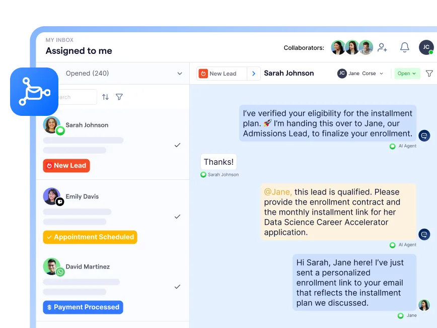 Omnichannel campus inbox