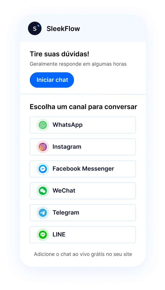 live chat integration with messaging apps like whatsapp