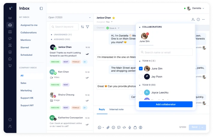 AI powered Omnichannel Messaging Inbox SleekFlow