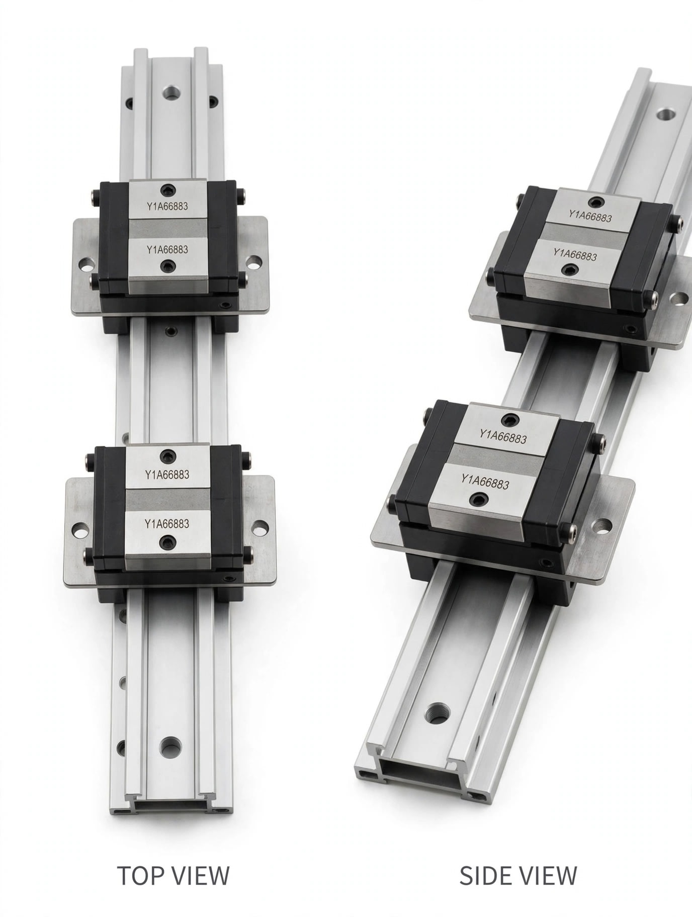 Color Change Linear Guide Rail with Slider Blocks Y1A66883, Barudan-compatible spare part