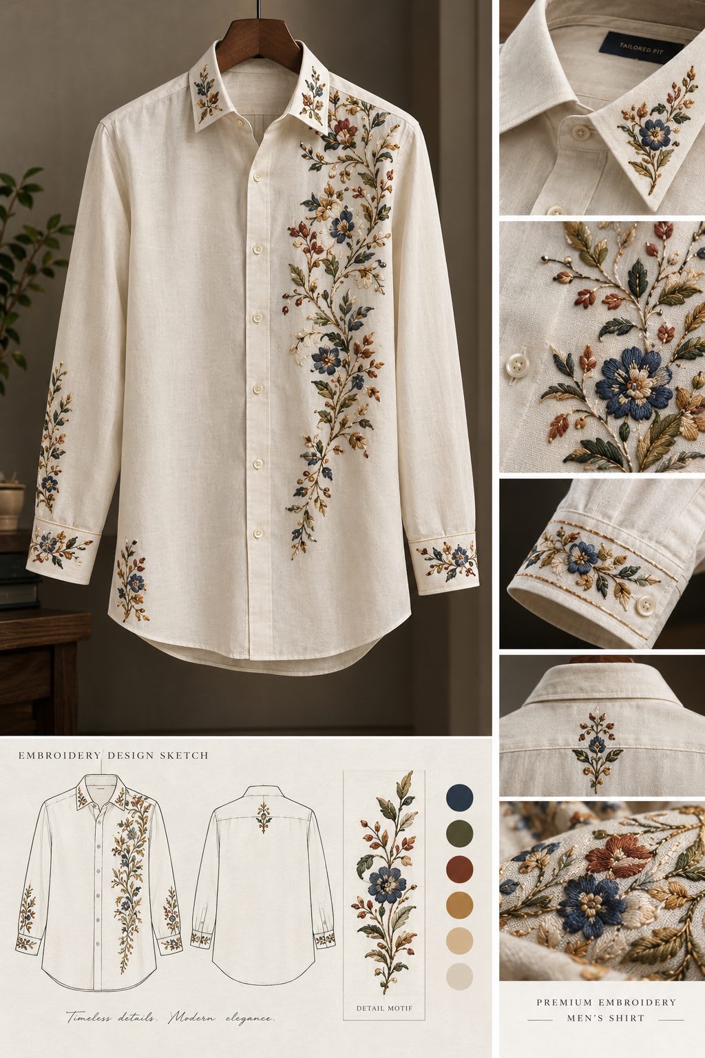 Shirts design for the women's  custom embroidery
